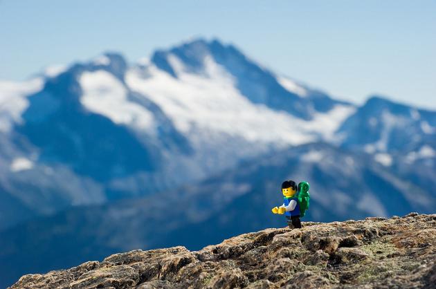 LEGO Figure photography on Whistler Mountains