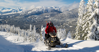 Snowmobile in Whistler, BC
